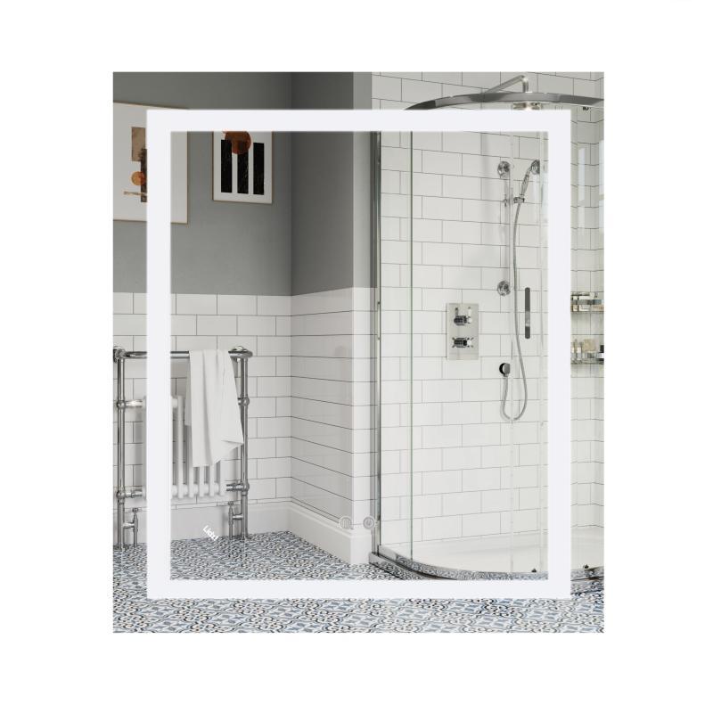 Дзеркало Lidz Kubis 700х800 з LED-підсвічуванням Touch, з антизапотіванням, з димером, рег. яскравості LD78LF9048070