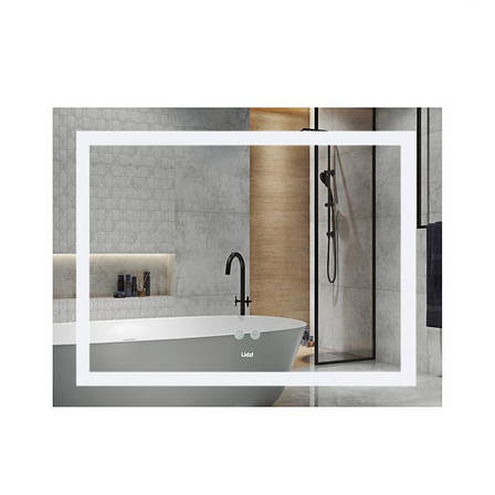 Дзеркало Lidz Kubis 1000х800 з LED-підсвічуванням Touch, з антизапотіванням, з димером, рег. яскравості LD78LF61410080, фото 1