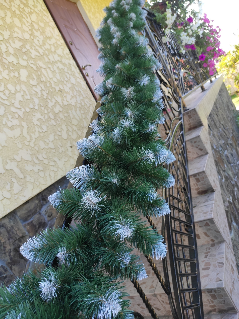 Гірлянда хвойна «Снігова Королева», 2.7 м. Засніжений декор для дому та офісу, фото 1