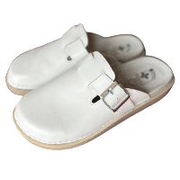 Білі жіночі сабо Dr Orto на невисокій платформі, шльопанці мюлі із закритим носом для лікарів, медиків та кухарів