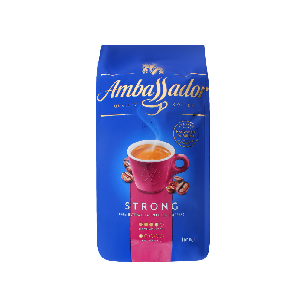Кава Ambassador в зернах 1000г "Strong" (am.53234)