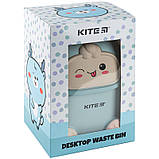 Настільний контейнер для сміття Kite K24-009-4, блакитний, 16х21 см, фото 5