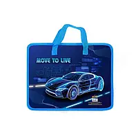 Папка-портфель з тканинними ручками No14084 Move to Live (25,5*32*8,5)