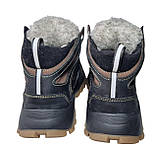 Дитячі зимові кросівки шкіряні черевики теплі кеди на хутрі для підлітків розміри:34-41, фото 5