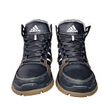 Дитячі зимові кросівки шкіряні черевики теплі кеди на хутрі для підлітків розміри:34-41, фото 6