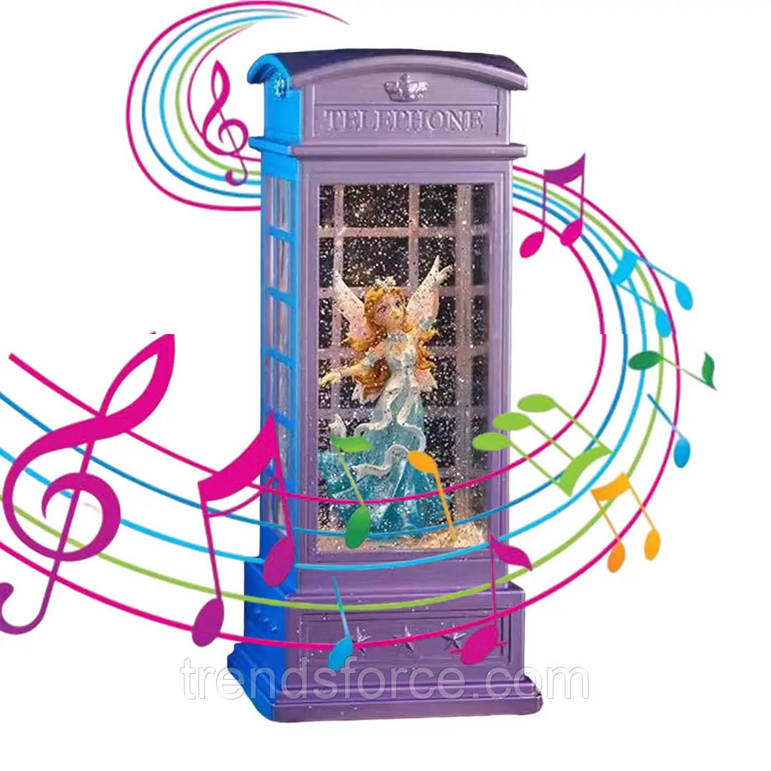 Нічник дитячий балерин Саюзна на батарейках Декоративна лампа з музикою і снігом 209253