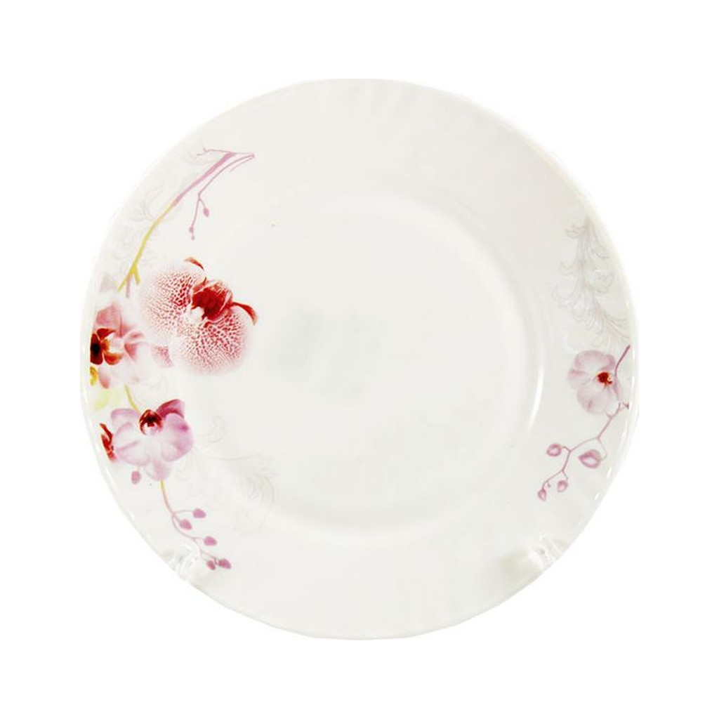 Тарілка Interos 6714-HР-80 8 мілка 20 см Орхідея 76830 (ІТ-6714)
