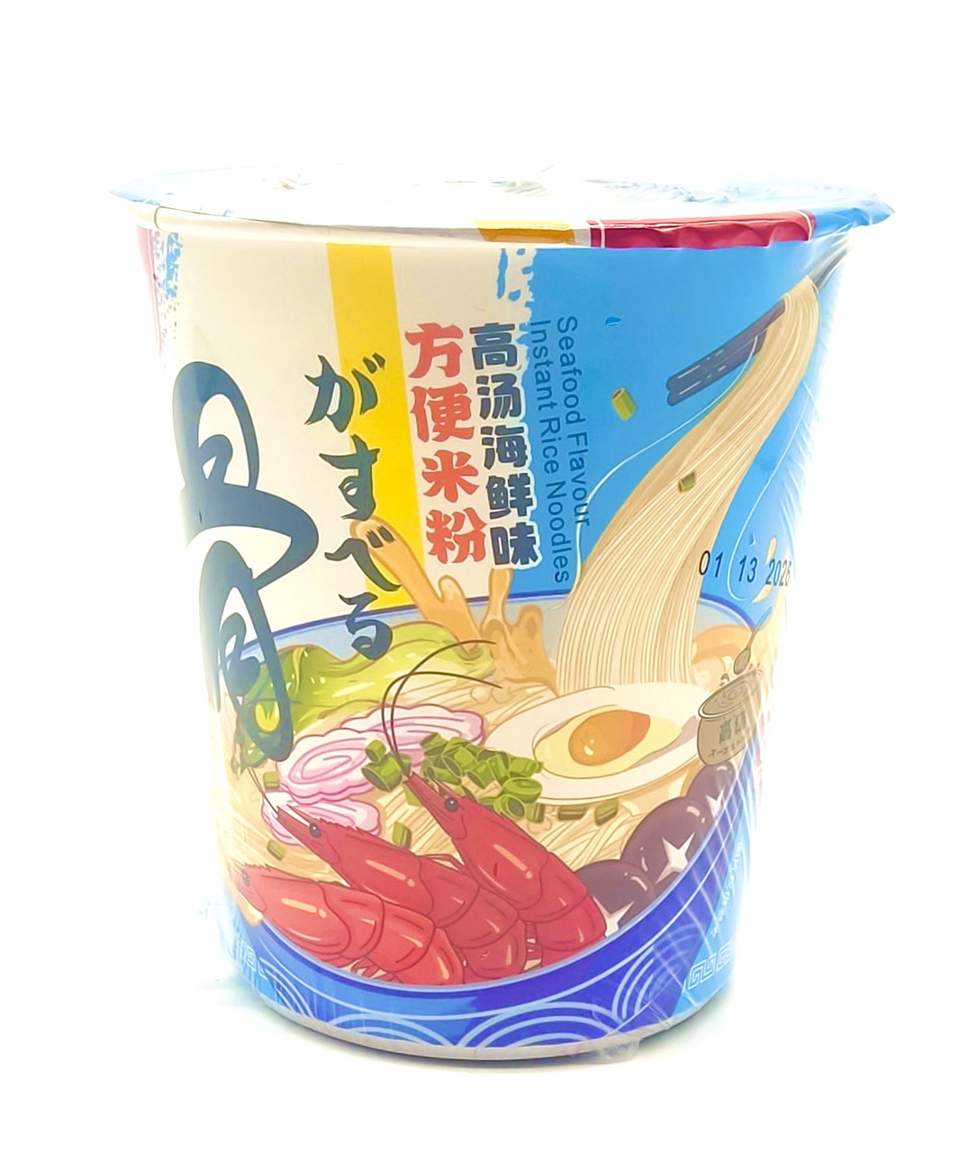 Рисова лапша швидкого приготування зі смаком морепродуктів 78 г ТМ HEZHONG