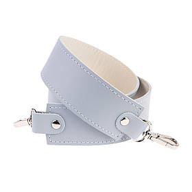 Ремінь з карабінами (85*4см) на підкладі, колір Сіро-блакитний