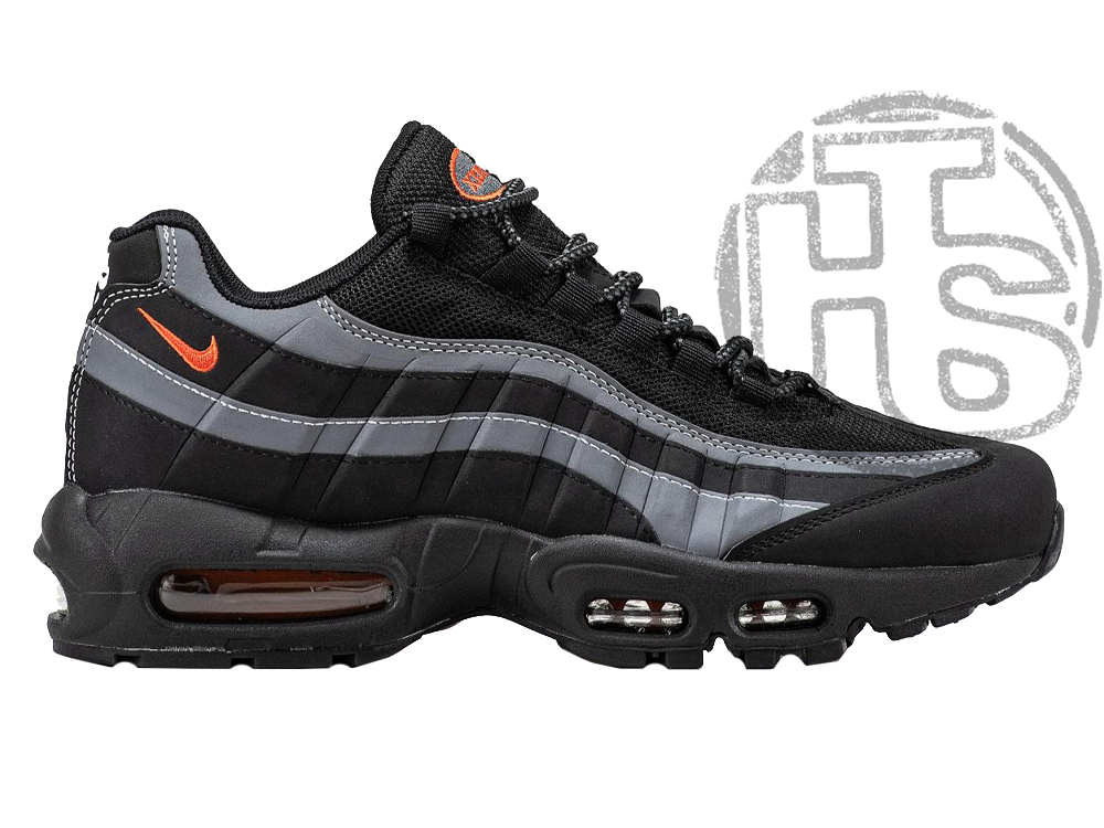 Чоловічі кросівки Найк Nike Air Max 95 Black Grey Safety Orange DX2657-001