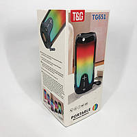 Портативна bluetooth колонка TG651, Колонка з підсвічуванням портативна акумуляторна AB-24