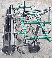 Культиватор з котком 1,8м типу європак пружинний передпосівний до трактора (11 стрільчатих лап на $-образних стійках в 2 ряди)