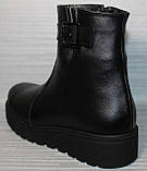 Черевики чорні жіночі зимові великого розміру від виробника модель ШТ24-2021Б-1, фото 5