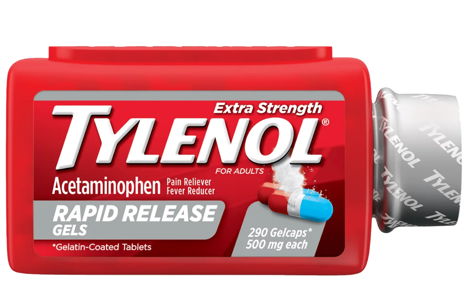 Tylenol Extra Strength Acetaminophen 500 мг, 290 капсул (Знеболювальне та Жарознижувальне), фото 1
