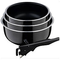 Набір посуду Bergner Click&Cook ковші 16/18/20 см 4 предмета (BG-31608-BK)