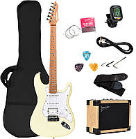 Електрогітара Deviser L-G2S ST YL (комплект з комбо на 15 ват, тюнер, ремінь, кабель, струни, медіатор, ключі)