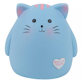 Скарбничка Kite blue cat, блакитна, 13х13х15 см