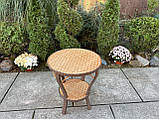 Стіл Краб -Какао+ лоза з Ротанга круглий, фото 7