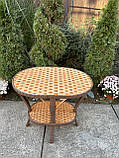 Стіл Краб овальний з Ротанга -Какао +лоза, фото 8