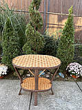Журнальний стіл Краб овальний з Ротанга, фото 10