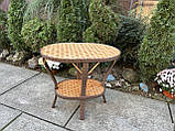 Стіл Краб овальний з Ротанга -Какао +лоза, фото 2