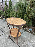 Стіл Краб овальний з Ротанга -Какао +лоза, фото 6