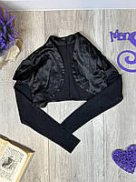 Жіноче болеро Zean з довгим рукавом чорне Розмір L (48)