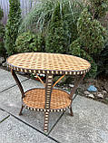 Журнальний стіл Краб овальний з Ротанга, фото 6