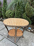 Журнальний стіл Краб овальний з Ротанга, фото 5