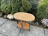 Журнальний стіл Краб овальний з Ротанга, фото 2