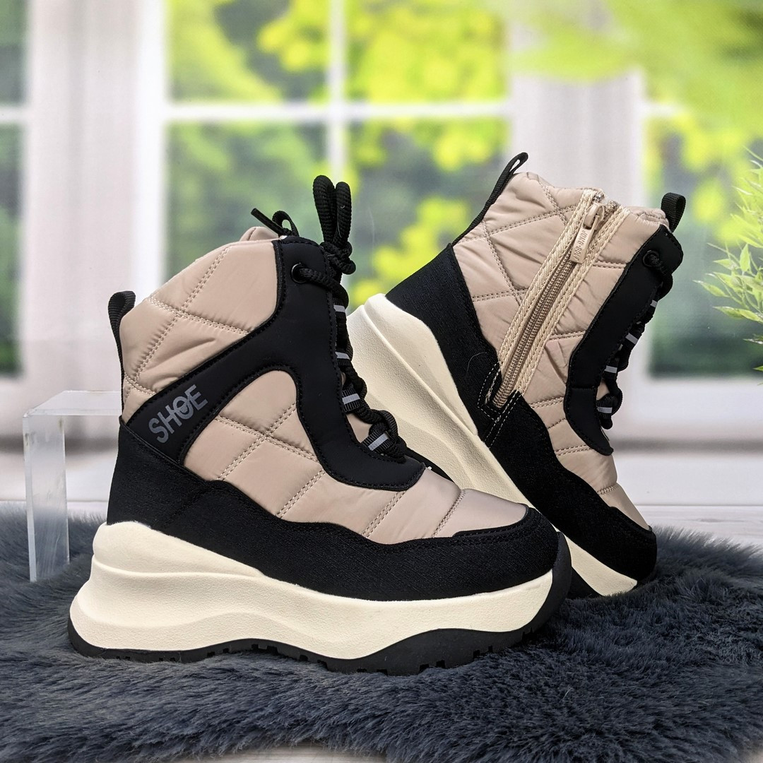 Черевики дутики дитячі зимові для дівчинки бежеві Jong Golf 5552
