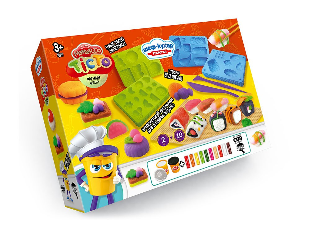 Креативна творчість Danko Toys "Тісто для ліплення MASTER-DO "Шеф-кухар. Ресторан" (TDM-17-02U)