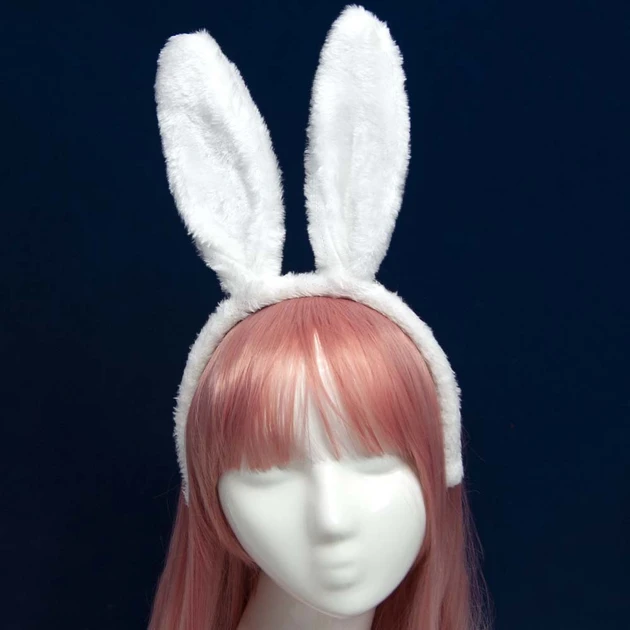 Вушка Зайця хутряні (білі), фото 1