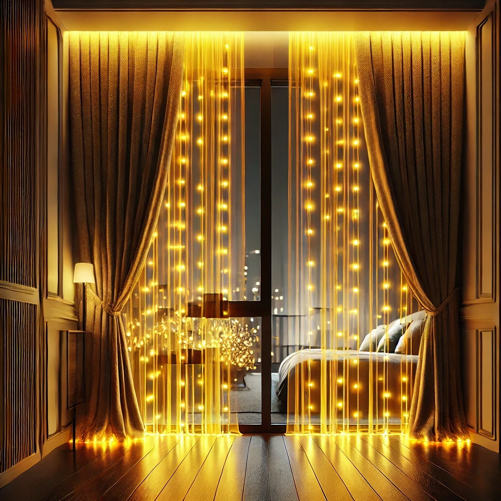 Гірлянда-штора, водоспад 3м х 3м USB 300 LED, тепла гірлянда на вікно 3 метри, гірлянда USB