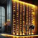 Гірлянда-штора, водоспад 3м х 3м USB 300 LED, тепла гірлянда на вікно 3 метри, гірлянда USB, фото 5