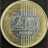 Монета Угорщини 200 форінтів 2009-11 рр, фото 2