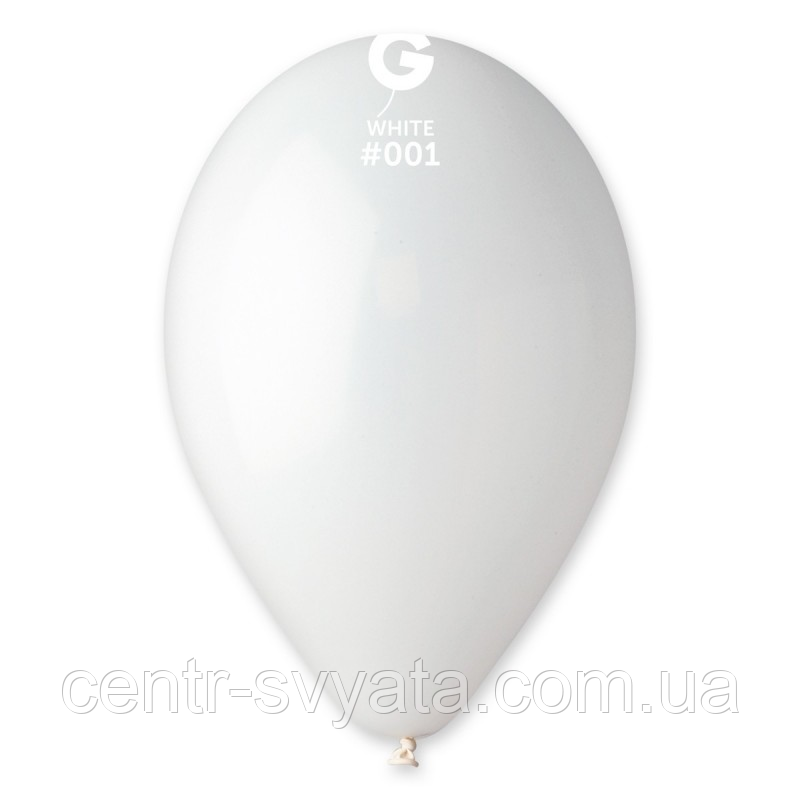 Латексна кулька Gemar 12"(30 см) #001 Пастель білий
