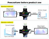 J7-S Bluetooth універсальний багатофункціональний цифровий USB тестер вольтметр - амперметр ватметр 3-32В 7А, фото 10