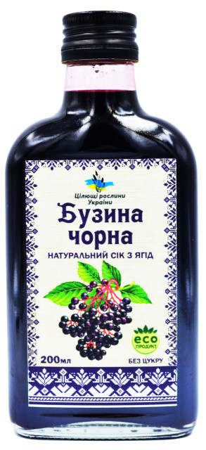 Чорна бузина , сік (200 мл)