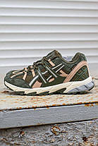 Зимові Чоловічі Кросівки Asics Gel-Sonoma 15-50 Gore-Tex / Асікс Гел-Сонома 15-50 Гор Текс Зелені з Бежевим, фото 3