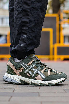 Зимові Чоловічі Кросівки Asics Gel-Sonoma 15-50 Gore-Tex / Асікс Гел-Сонома 15-50 Гор Текс Зелені з Бежевим, фото 1