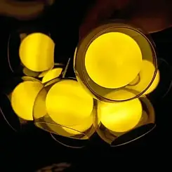 Новорічна світлодіодна гірлянда з лампочками кулями RD-248 10 куль 3x2м 200 LED теплий білий від мережі M