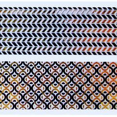 Наклейки для Нігтів Слайдери для Дизайну Самоклеющие Подвійні YK102, Декор Дизайн Манікюра