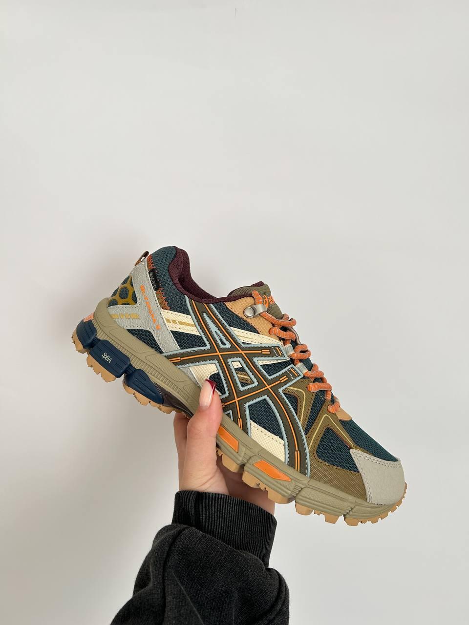 Зимові Чоловічі Кросівки Asics Gel-Kahana 8 Gore-Tex Blue Beige / Асікс Гел-Кахана 8 Гор Текс Сині з Бежевим