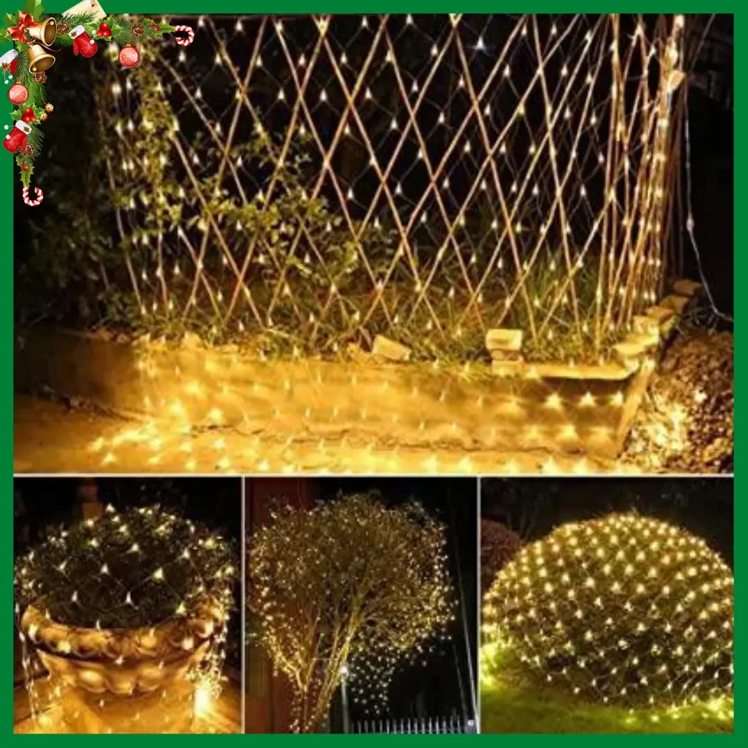 Гірлянда новорічна сітка RD-056 192 LED 2x2 м білий теплий від мережі M, фото 1