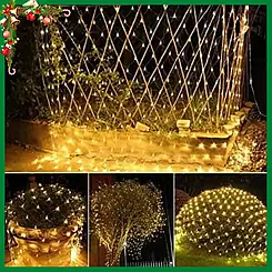 Гірлянда новорічна сітка RD-056 192 LED 2x2 м білий теплий від мережі M