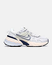 Жіночі Кросівки Nike V2K Runtekk Summit White Navy / Найк В2К Рантек Самміт Білі з Синім та Бежевим, фото 3