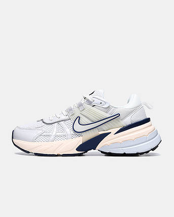 Жіночі Кросівки Nike V2K Runtekk Summit White Navy / Найк В2К Рантек Самміт Білі з Синім та Бежевим, фото 1