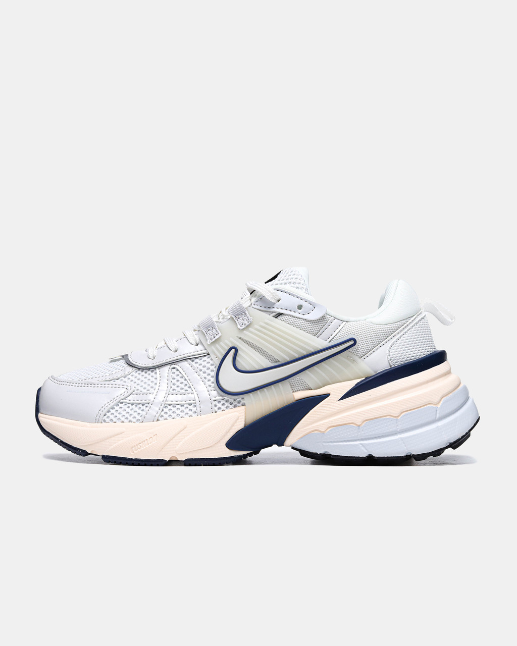 Жіночі Кросівки Nike V2K Runtekk Summit White Navy / Найк В2К Рантек Самміт Білі з Синім та Бежевим
