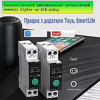 ZigBee AT-Q-SY2-JZT автоматичний вимикач автомат 1P 63А DIN однофазний+лічильник кВт/год